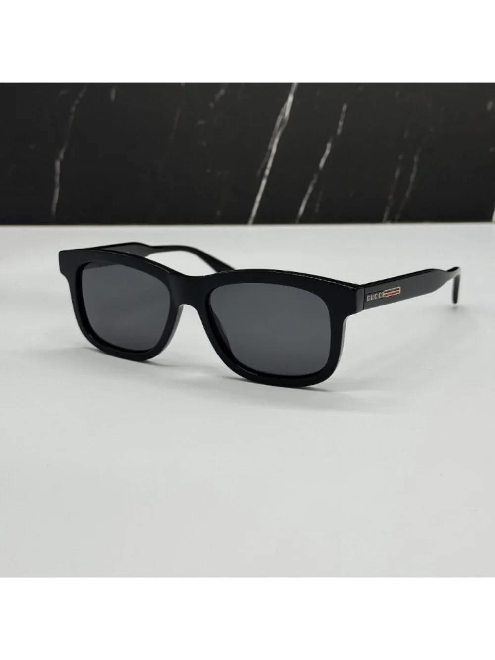 Gucci GG0824S 005 Black Square Men Sunglasses Authentic NEW
